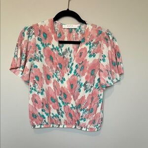 ASTR Floral Blouse - Pink and Green